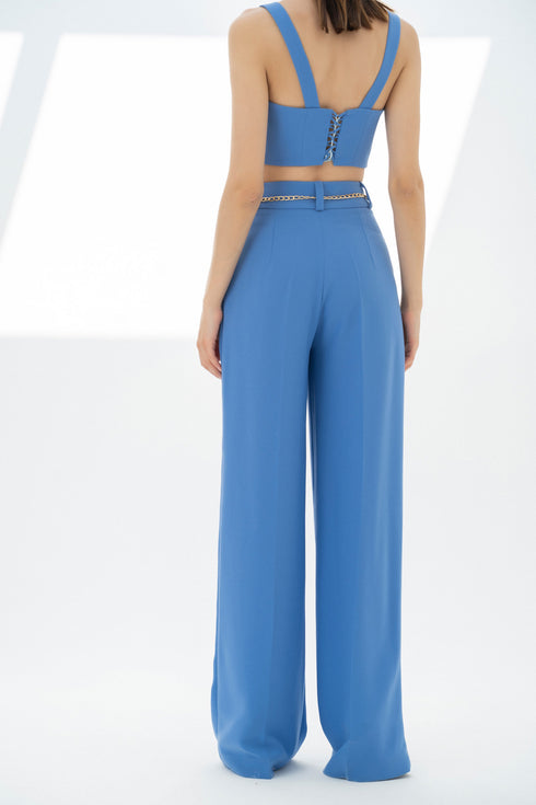 INDIGO CROP TOP - Barrus London